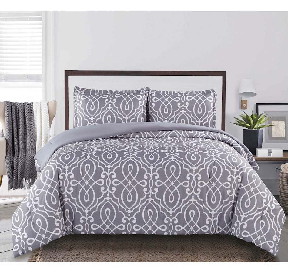 Image 442945_GRY.jpg , Product 442-945 / Price $69.88 , St. Clair Luxe Collection 3 Piece Reversible Down Alternative Comforter Set from St. Clair Bedding on TSC.ca's Home & Garden department