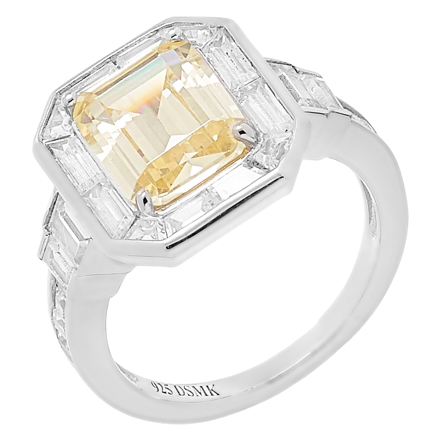 Image 446880_CAN.jpg, Product 446-880 / Price $19.33, Deborah Freund Design Sterling Silver Emerald & Baguette Cut Cubic Zirconia Ring from Deborah Freund Designs on TSC.ca's Jewellery department