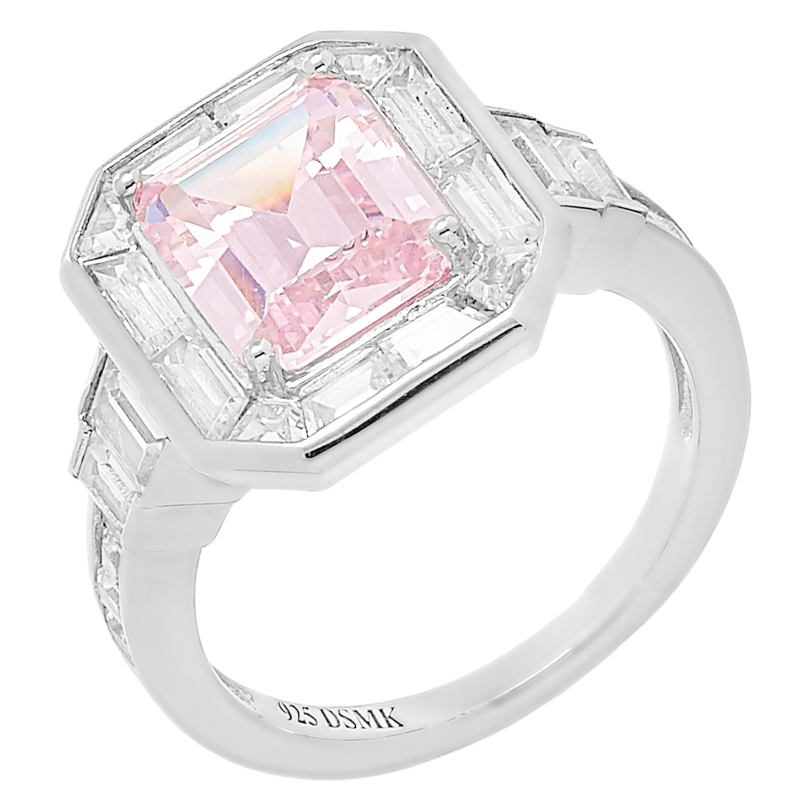 Image 446880_PNK.jpg, Product 446-880 / Price $19.33, Deborah Freund Design Sterling Silver Emerald & Baguette Cut Cubic Zirconia Ring from Deborah Freund Designs on TSC.ca's Jewellery department