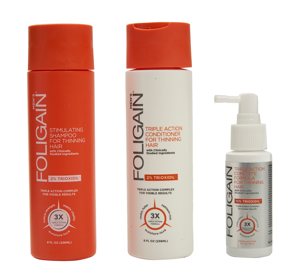 Image 447756_MENS.jpg, Product 447-756 / Price $164.97, Foligain Triple Action Hair Care System Full Size Bundle from Foligain on TSC.ca's Beauty department