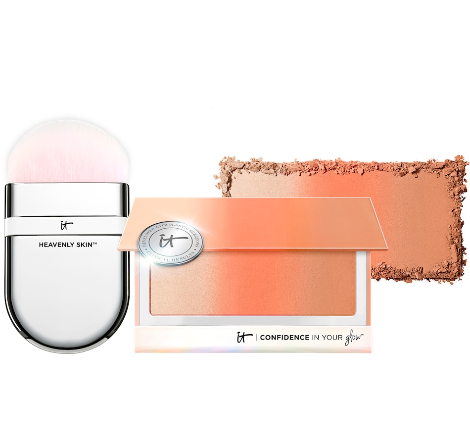 Image 448414_NUD.jpg, Product 448-414 / Price $38.88, IT Cosmetics Confidence in Your Glow Blushing Bronzer & Brush from IT Cosmetics on TSC.ca's Beauty department