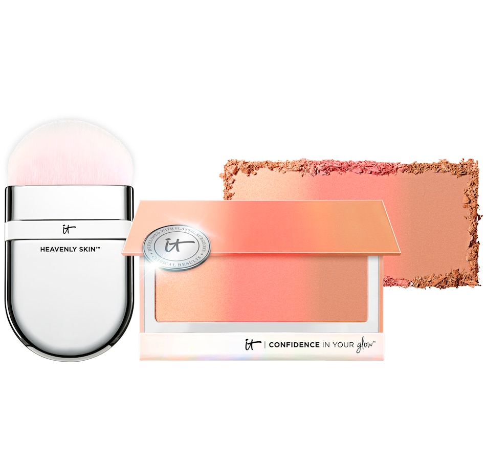 Image 448414_WAR.jpg, Product 448-414 / Price $38.88, IT Cosmetics Confidence in Your Glow Blushing Bronzer & Brush from IT Cosmetics on TSC.ca's Beauty department