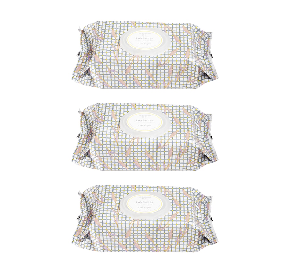 Image 449157_LAV.jpg, Product 449-157 / Price $80.00, Beekman 1802 Goat Milk Supersize Facial Cleansing Wipes Trio from Beekman 1802 on TSC.ca's Beauty department