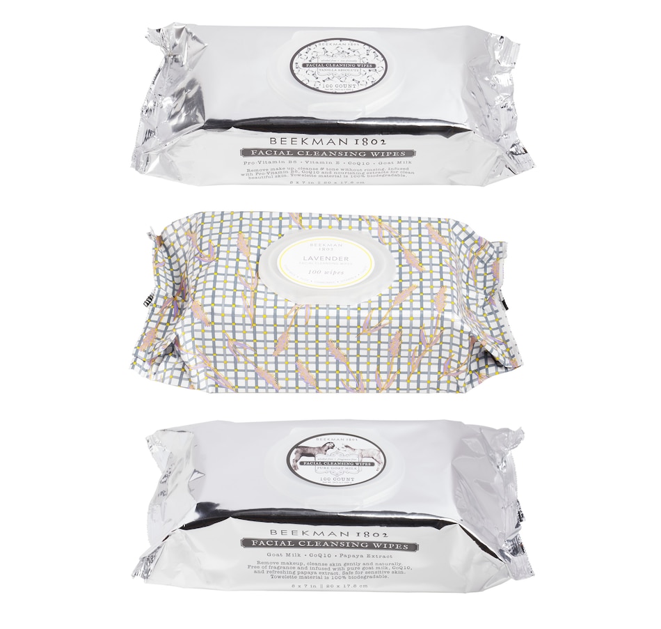 tsc.ca Beekman 1802 Supersize Facial Cleansing Wipes Trio (100count