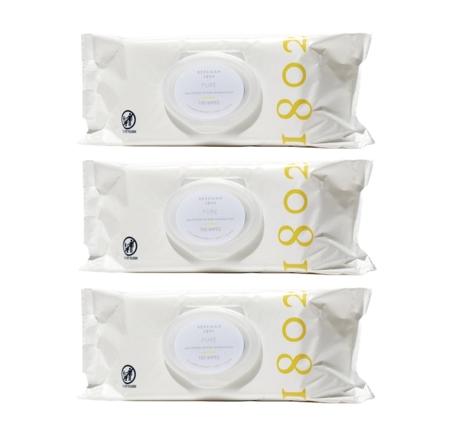 Image 449157_PURMK.jpg, Product 449-157 / Price $80.00, Beekman 1802 Goat Milk Supersize Facial Cleansing Wipes Trio from Beekman 1802 on TSC.ca's Beauty department