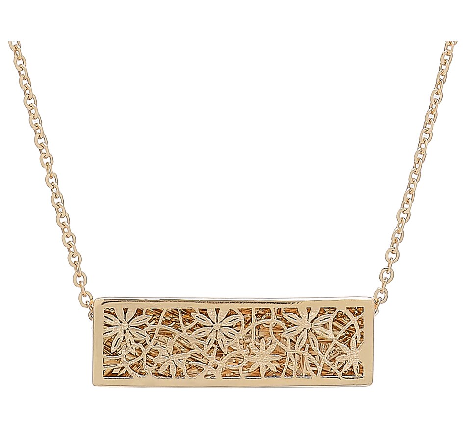 Image 450376_YGL.jpg, Product 450-376 / Price $199.33, Stefano Oro 14K Gold Ricami Bar Necklace from Stefano Oro on TSC.ca's Jewellery department