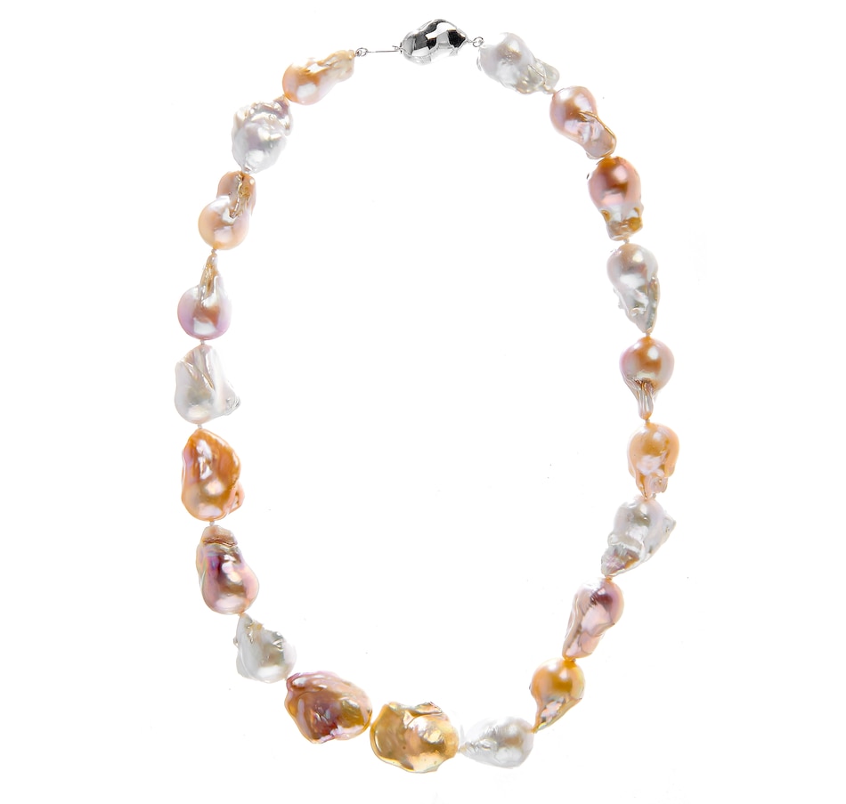 Image 450466_MTI.jpg, Product 450-466 / Price $734.99 - $839.99, Imperial Pearls Sterling Silver Nucleated Baroque Freshwater Pearl Necklace with Baroque Clasp from Imperial Pearls on TSC.ca's Jewellery department