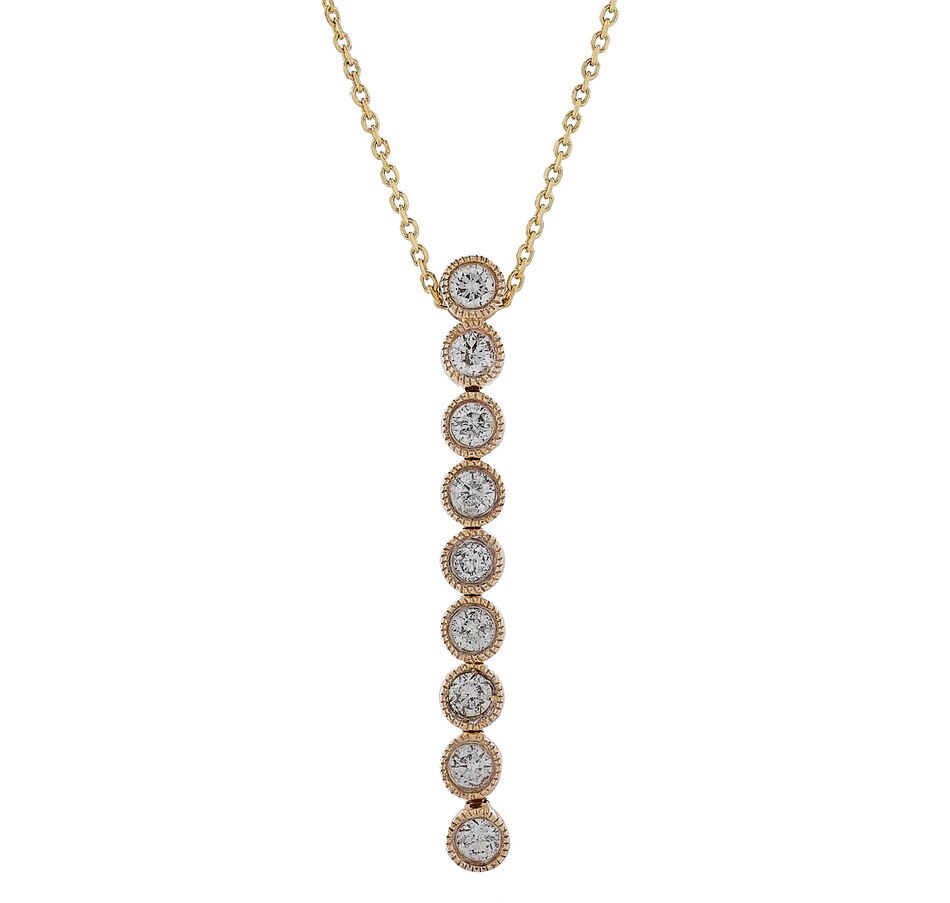 Image 450525.jpg, Product 450-525 / Price $699.33, 14K Yellow Gold 0.50 ctw Diamond Pendant with Chain from Diamond Show on TSC.ca's Jewellery department