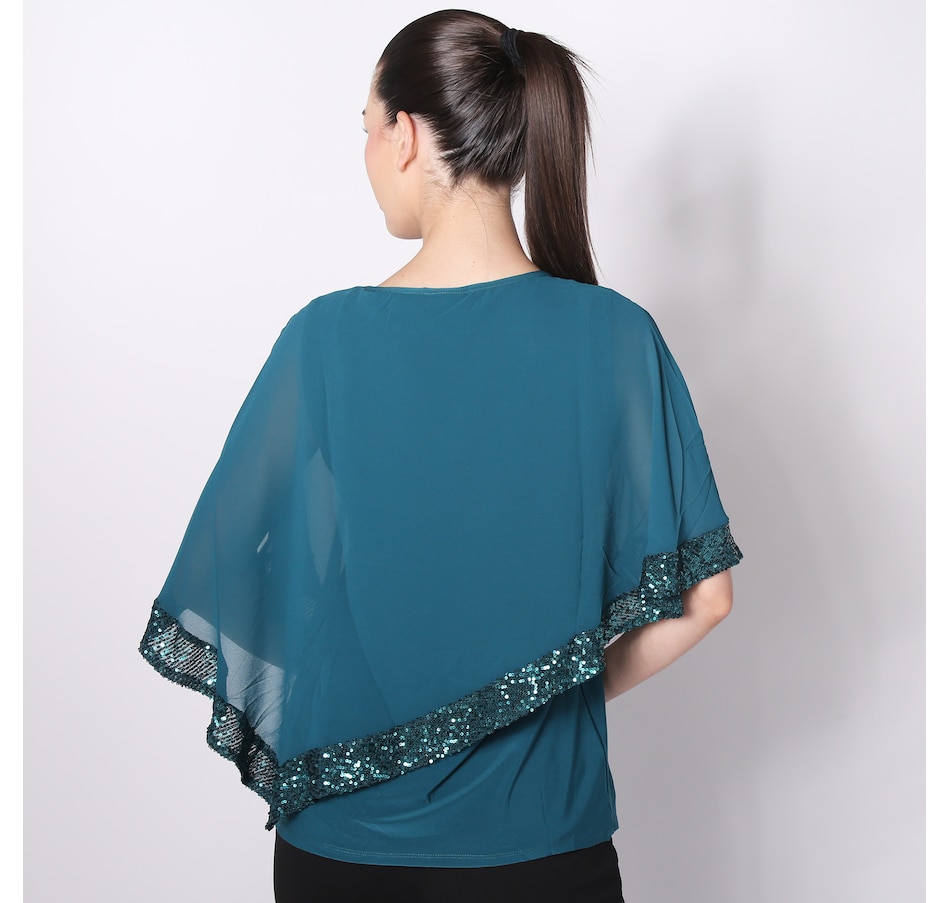 Image 451031_ALTMORE2.jpg, Product 451-031 / Price $27.33, Nina Leonard Popover Chiffon Top from Nina Leonard on TSC.ca's Fashion department