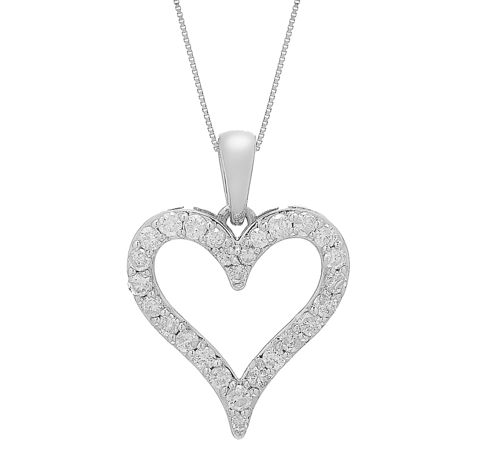 Image 451073_WGL.jpg, Product 451-073 / Price $1,899.99, 14K Gold 1.00ctw Diamond Heart Pendant with Chain from Diamond Show on TSC.ca's Jewellery department
