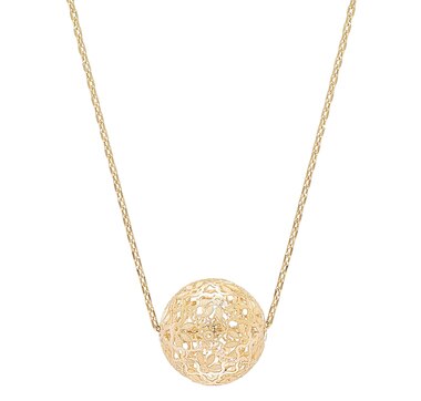 Buy Stefano Oro 14K Gold Fiori Ricami Sfera Necklace - Online Shopping ...