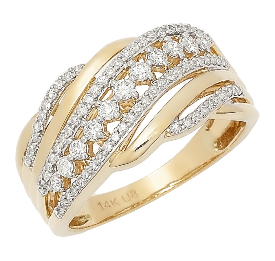 (TSC) 14K Gold Half Carat Diamond Ring – TVShoppingQueens