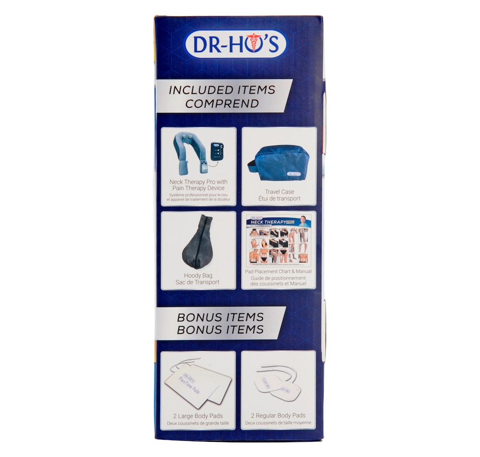 DR-HO'S Neck Pain Pro - Essential Package - includes the Neck Pain Pro,  Foot Therapy Pads, 2 Regular Body Pads, 2 Large Body Pads, Electrogel &  Manual Guide