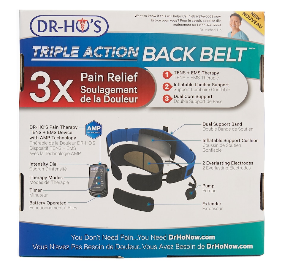 Health & Fitness Personal Health Care Pain Relief DrHO's Triple Action Back Belt with T.E Health & Fitness Personal Health Care Pain Relief DrHO's Triple Action Back Belt with T.E