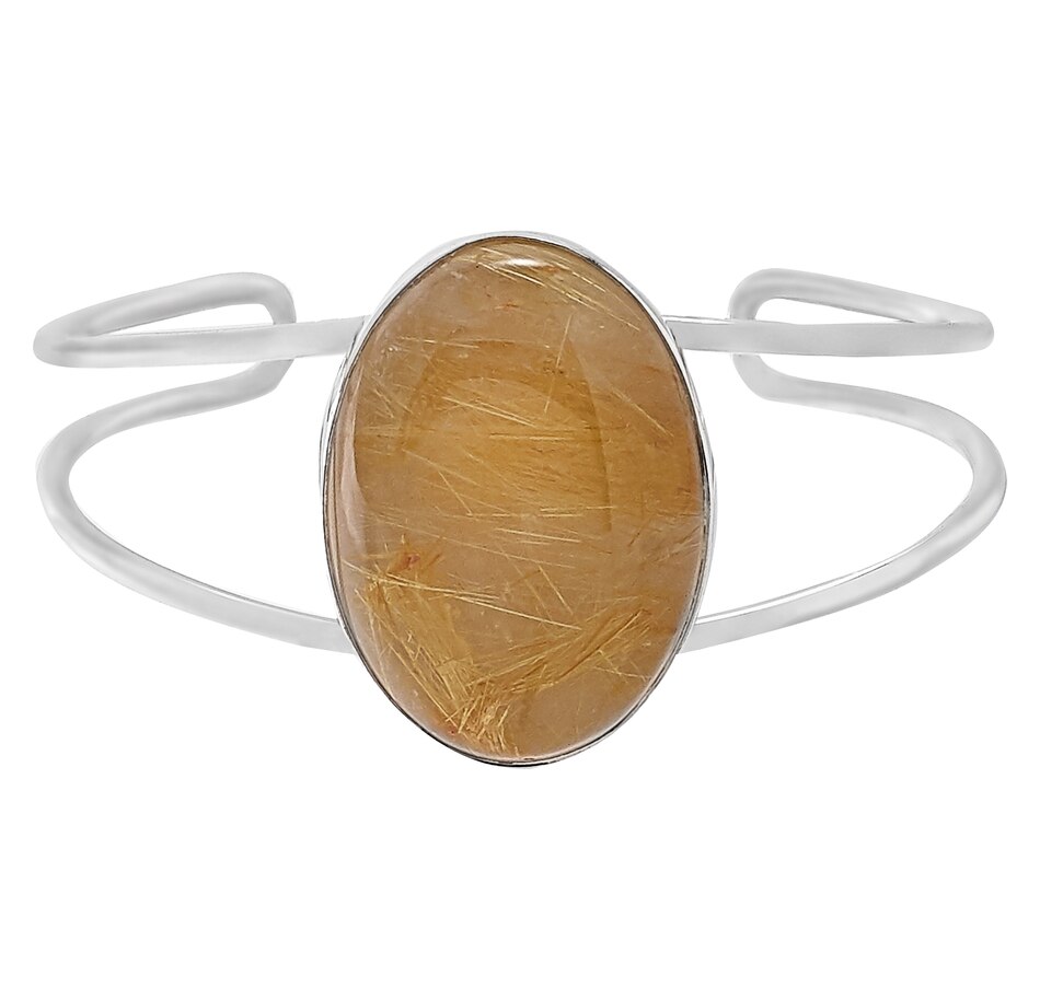 Image 458675.jpg, Product 458-675 / Price $249.33, Himalayan Gems Sterling Silver Golden Rutilated Quartz Oval Cuff from Himalayan Gems on TSC.ca's Jewellery department