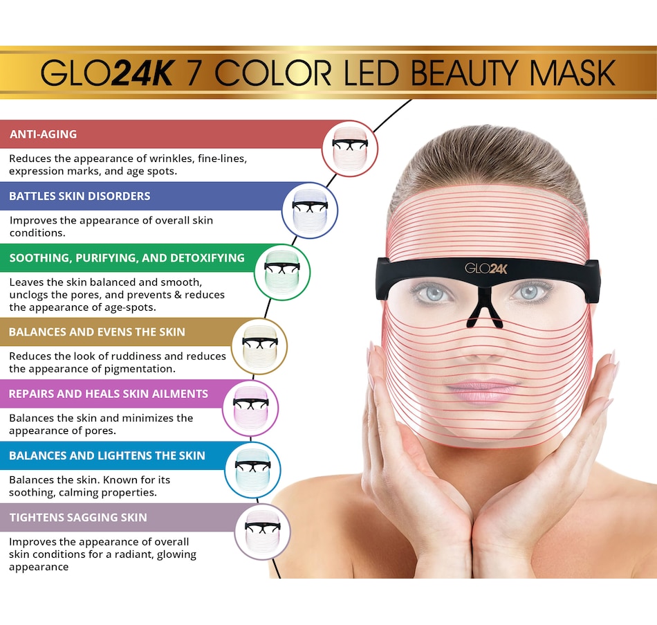 Image 465624_ALTMORE6.jpg, Product 465-624 / Price $149.99, Glo24K Color LED Beauty Mask from GLO24k on TSC.ca's Beauty department