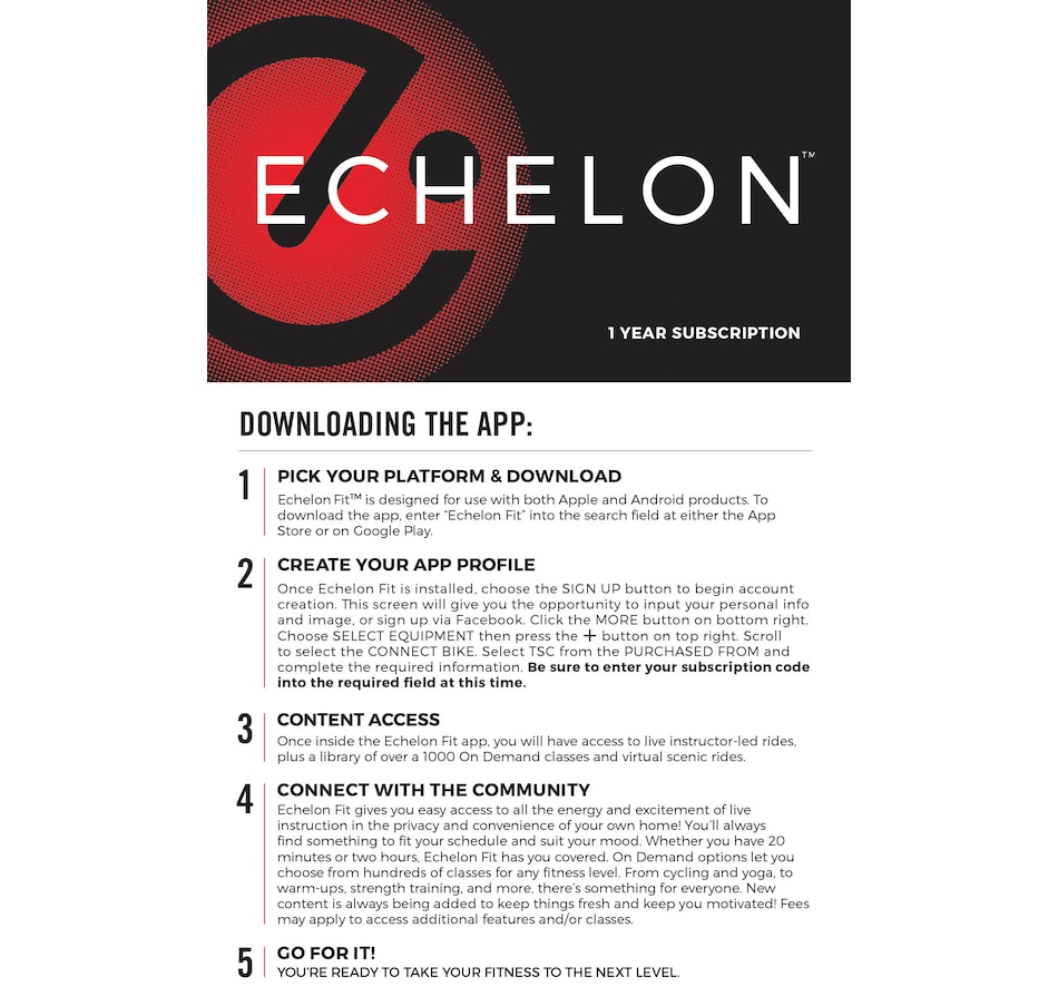 Tsc Ca Echelon Connect Ex1 Bike With Echelon Fitness Classes