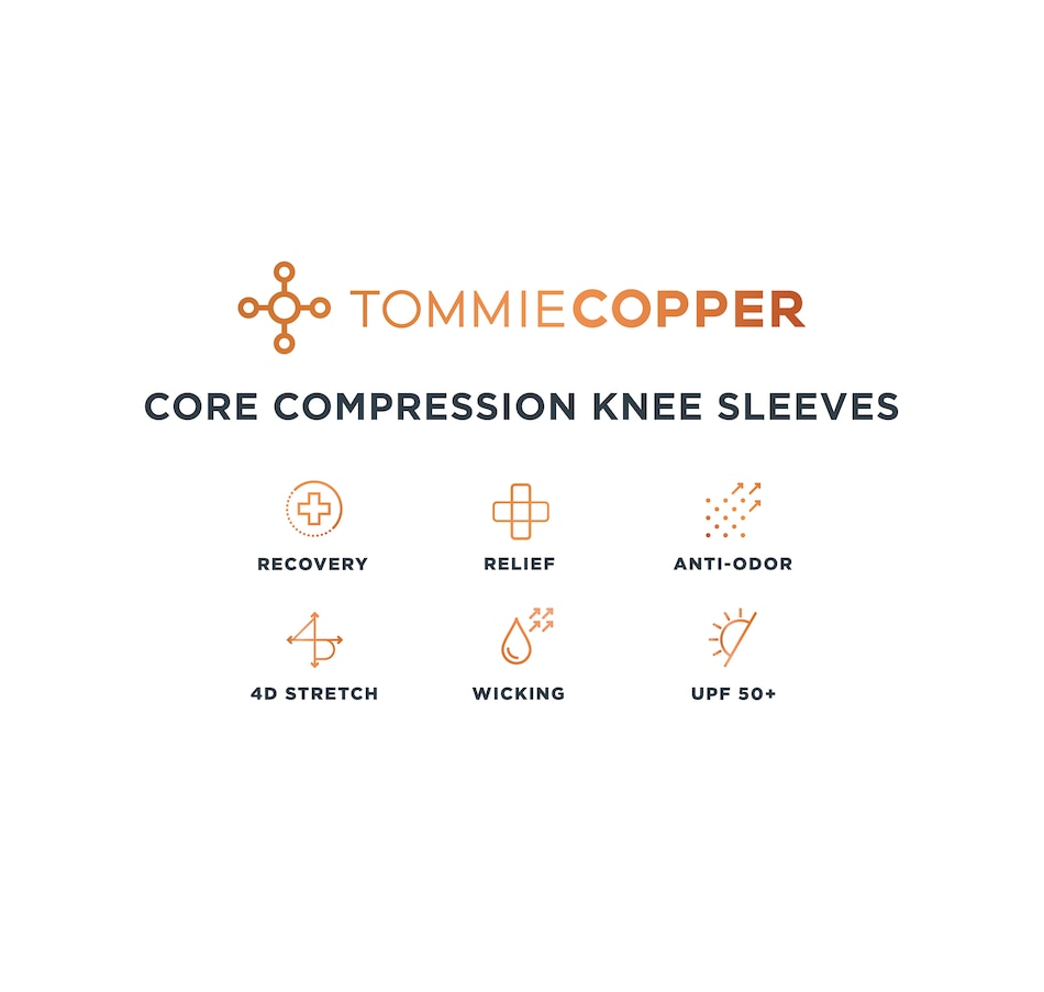  Tommie Copper Core Compression Infrared Knee Sleeve, Unisex,  Men & Women, 4D Stretch Infrared Infused, Self-Warming Sleeve for Muscle  Support & Stability - Black - Small : Health & Household