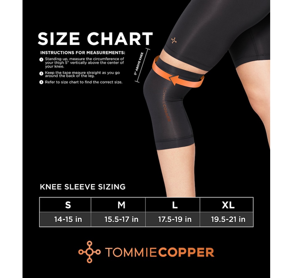 tsc.ca Tommie Copper Unisex Core Compression Knee Sleeve 2Pack