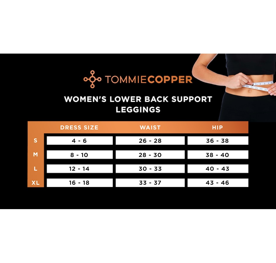 Copper Life by Tommie Copper Lower Back Support Adjustable Legging 2.0 -  20747704