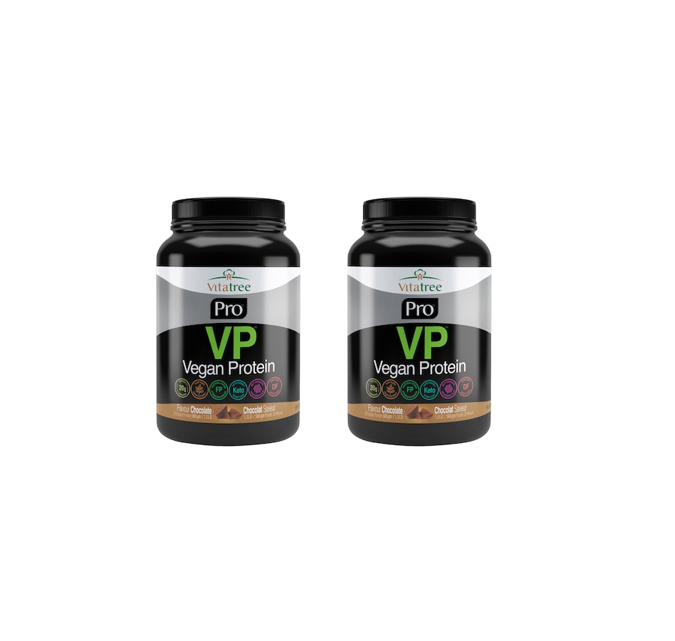 Image 475279.jpg, Product 475-279 / Price $133.99, Auto Delivery - 45-Day Vitatree Pro Vegan Protein Powder Duo in Chocolate from VitaTree Nutritionals on TSC.ca's Health & Fitness department