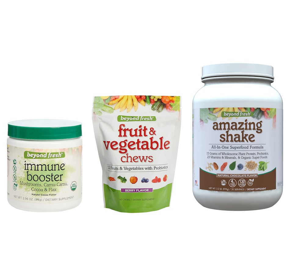 Image 475356_CHO.jpg, Product 475-356 / Price $125.88, Beyond Fresh Wellness Kickstart Trio from Heather Thomson Superfoods on TSC.ca's Health & Fitness department