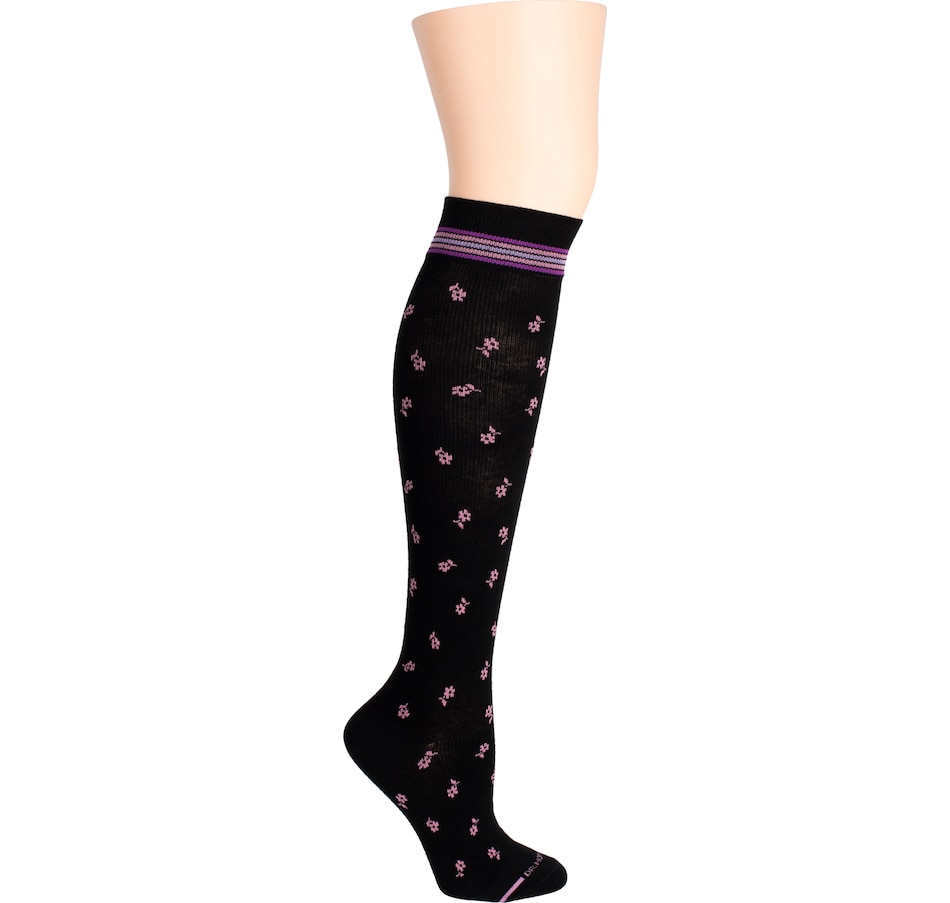 Image 475453_BLK.jpg, Product 475-453 / Price $20.99, Dr. Motion Womens Ditsy Daisy Compression Sock from Dr. Motion on TSC.ca's Fashion department