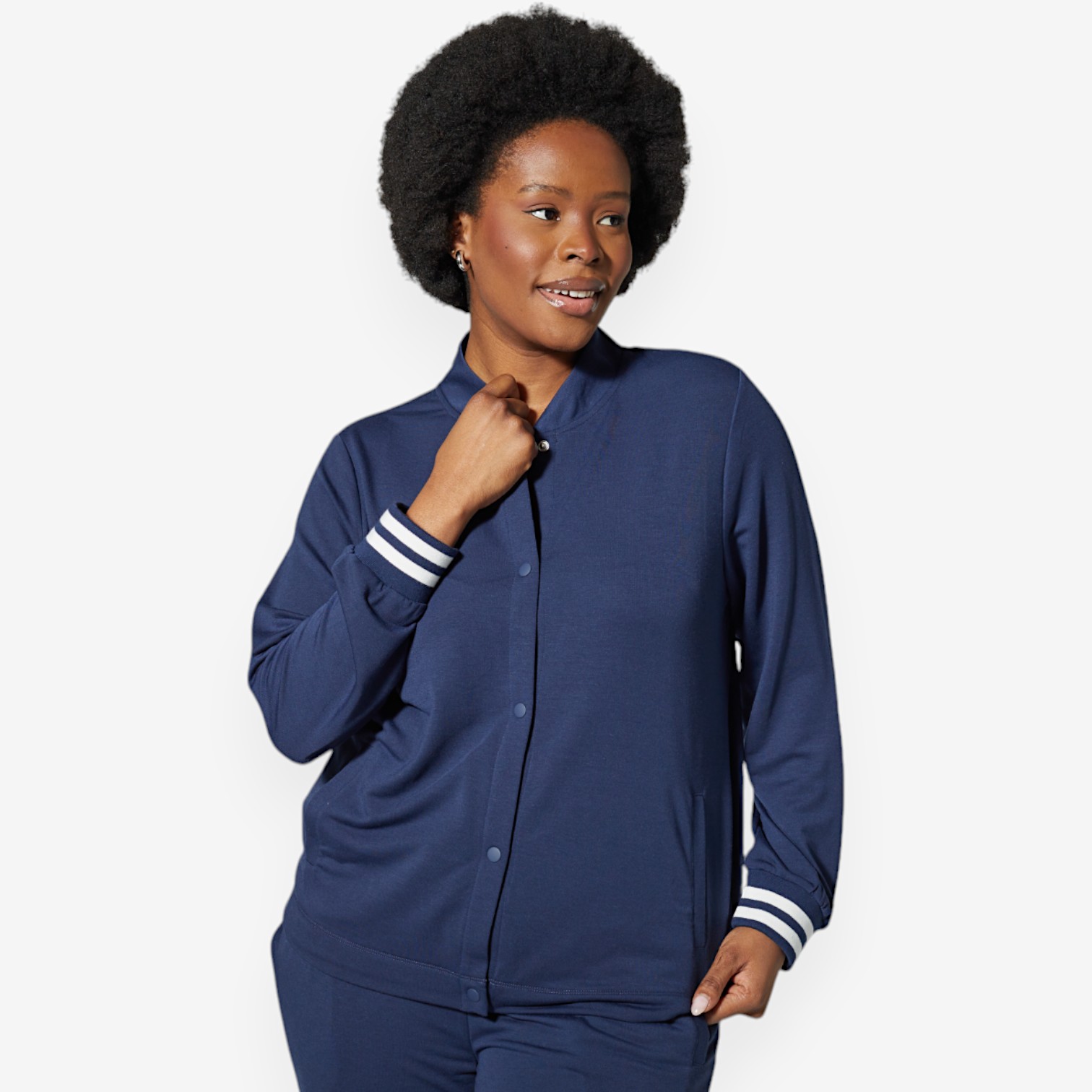トップス Ans Dotsloevner shoulder cardigan 25ss Cuddl Duds Lightweight Comfort Bomber Cardigan - TSC.ca