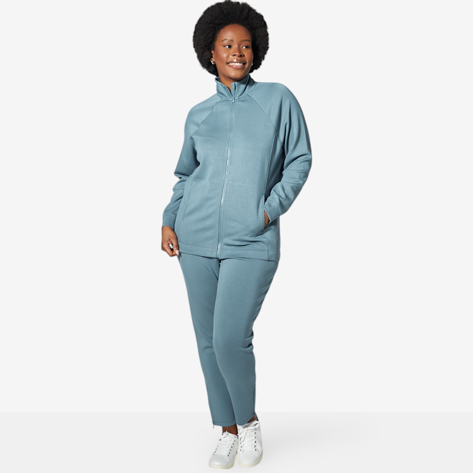 Cuddl Duds Smooth Knit Jersey Ankle Zip Slim Pant - TSC.ca