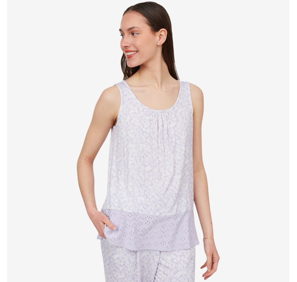 Image 475995_LVRFL.jpg, Product 475-995 / Price $10.33, Cuddl Duds Soft Stretch Flounce Hem Tank from Cuddl Duds on TSC.ca's Fashion department