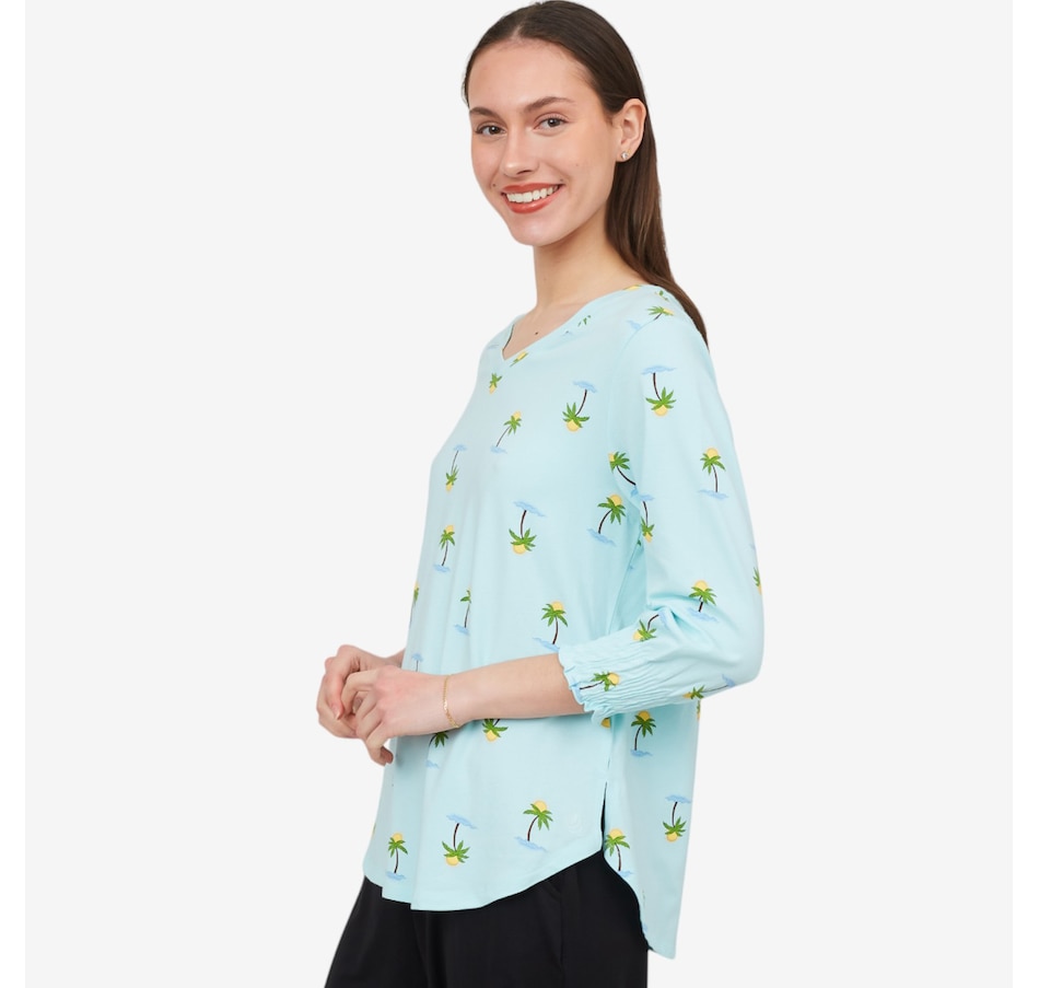 Image 476001_AQPT.jpg, Product 476-001 / Price $14.33, Cuddl Duds Cottonwear+ Dose Of Sunshine Tee from Cuddl Duds on TSC.ca's Fashion department