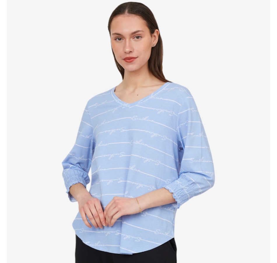 Image 476001_BLUST.jpg, Product 476-001 / Price $14.33, Cuddl Duds Cottonwear+ Dose Of Sunshine Tee from Cuddl Duds on TSC.ca's Fashion department