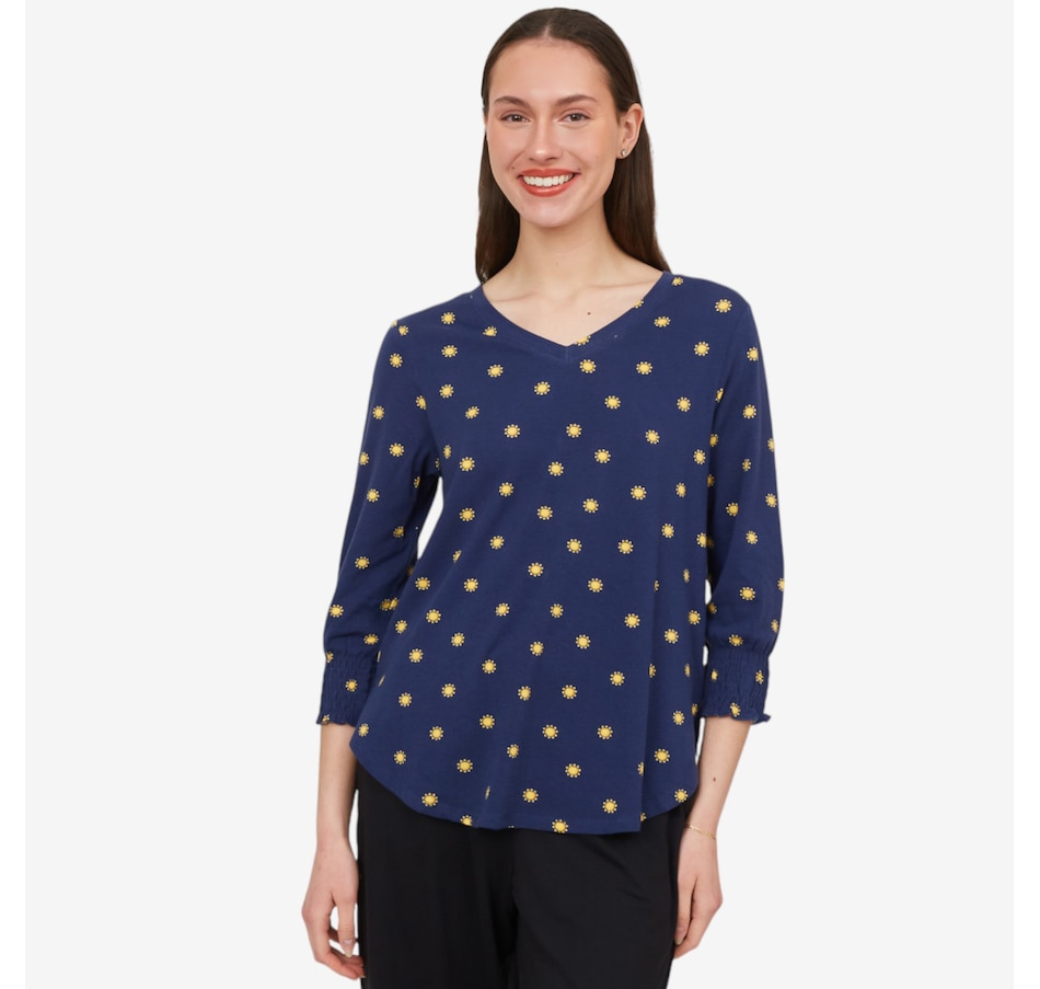 Image 476001_NVSUN.jpg, Product 476-001 / Price $14.33, Cuddl Duds Cottonwear+ Dose Of Sunshine Tee from Cuddl Duds on TSC.ca's Fashion department