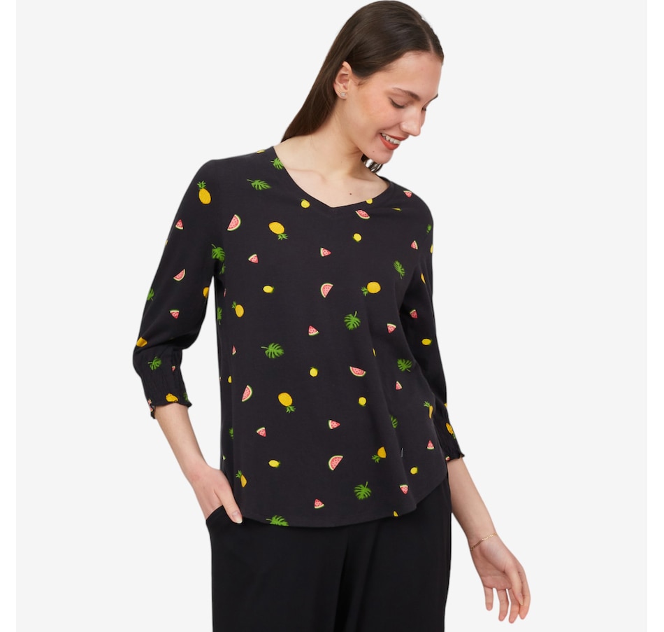 Image 476001_TRPFR.jpg, Product 476-001 / Price $14.33, Cuddl Duds Cottonwear+ Dose Of Sunshine Tee from Cuddl Duds on TSC.ca's Fashion department