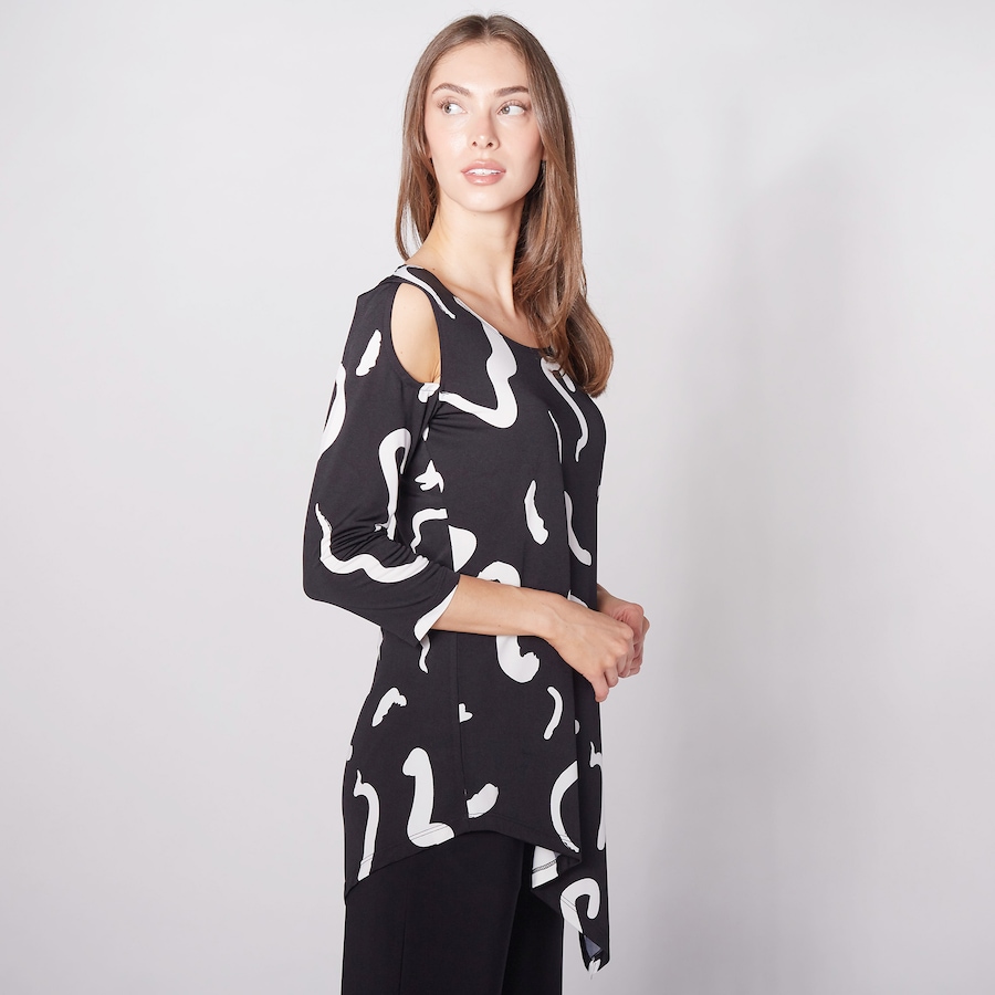 Image 476017_ALTMORE1.jpg, Product 476-017 / Price $24.33, Marallis Cut-Out Sleeve Detail Long Top from Marallis on TSC.ca's Fashion department