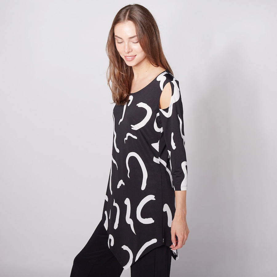 Image 476017_ALTMORE2.jpg, Product 476-017 / Price $24.33, Marallis Cut-Out Sleeve Detail Long Top from Marallis on TSC.ca's Fashion department