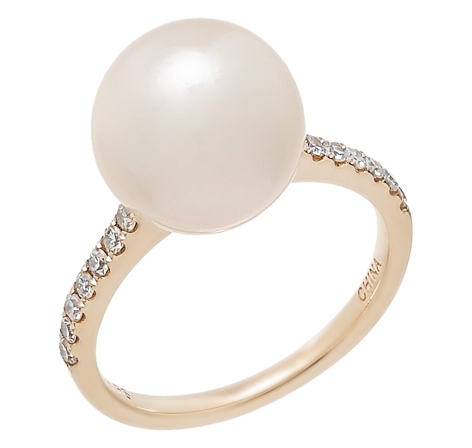 Jewellery - Rings - Halo - Imperial Pearls 14K Yellow Gold 11-12mm ...