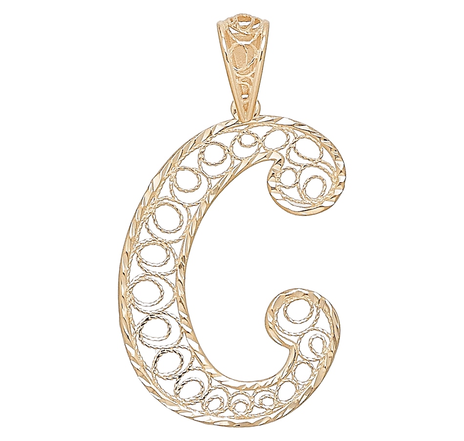 Image 476819_C.jpg, Product 476-819 / Price $129.33, Stefano Oro 14K Yellow Gold Filigree Initials Pendant from Stefano Oro on TSC.ca's Jewellery department