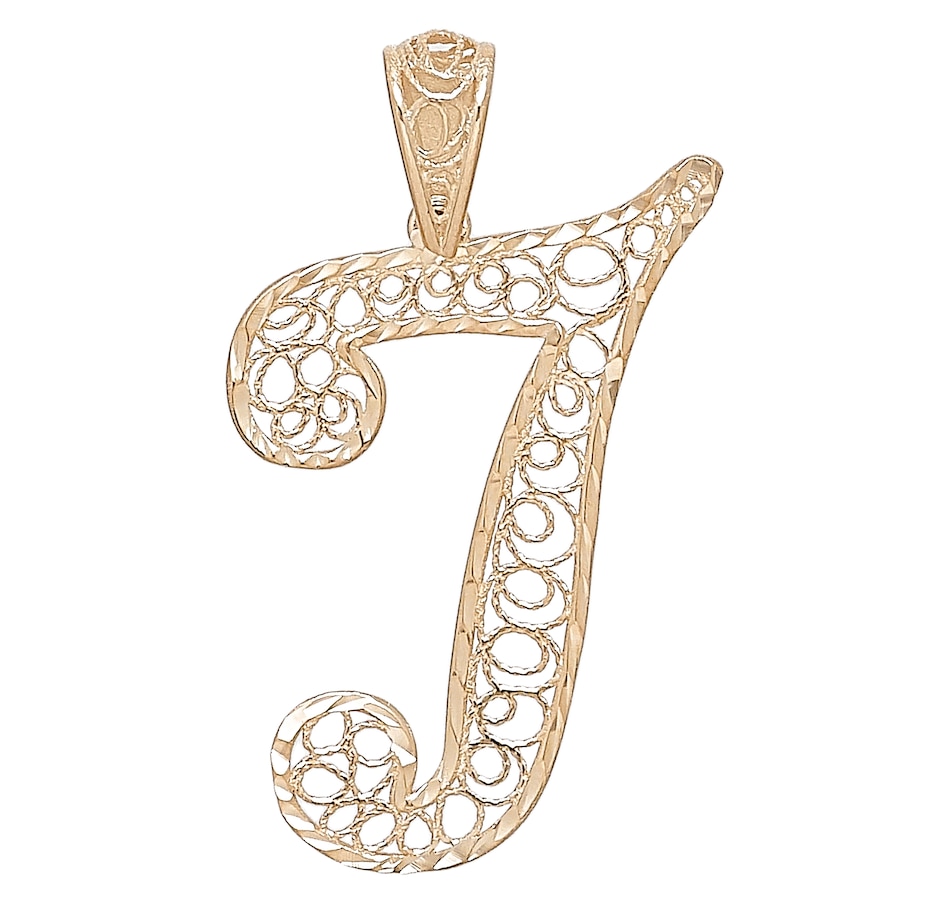 Image 476819_J.jpg, Product 476-819 / Price $129.33, Stefano Oro 14K Yellow Gold Filigree Initials Pendant from Stefano Oro on TSC.ca's Jewellery department