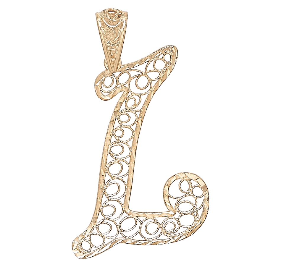 Image 476819_L0.jpg, Product 476-819 / Price $129.33, Stefano Oro 14K Yellow Gold Filigree Initials Pendant from Stefano Oro on TSC.ca's Jewellery department