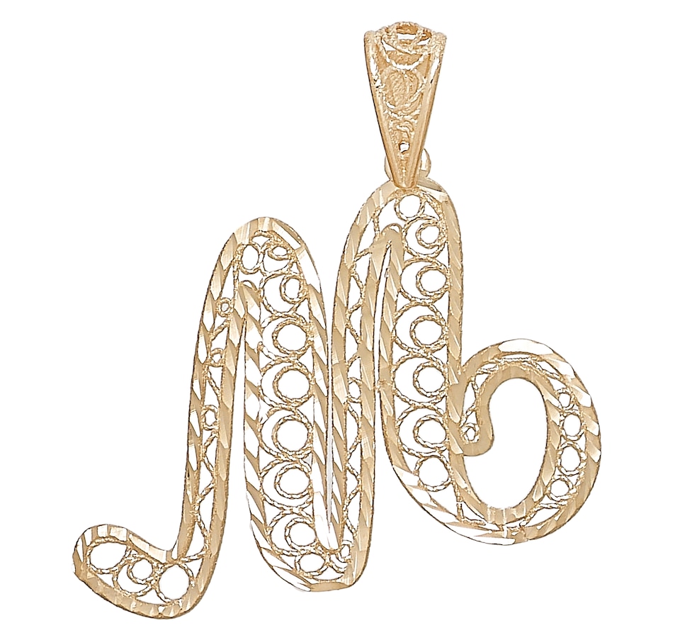 Image 476819_M0.jpg, Product 476-819 / Price $129.33, Stefano Oro 14K Yellow Gold Filigree Initials Pendant from Stefano Oro on TSC.ca's Jewellery department