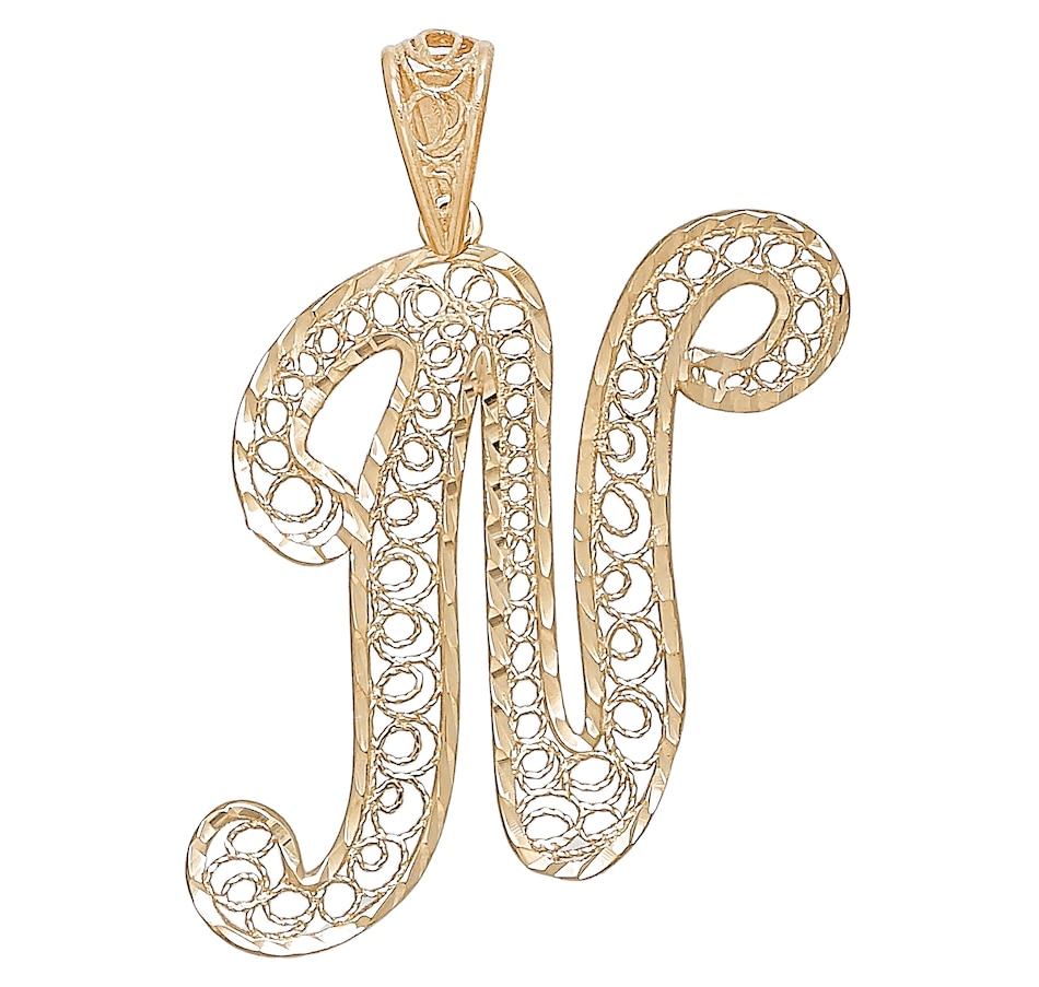 Image 476819_N.jpg, Product 476-819 / Price $129.33, Stefano Oro 14K Yellow Gold Filigree Initials Pendant from Stefano Oro on TSC.ca's Jewellery department