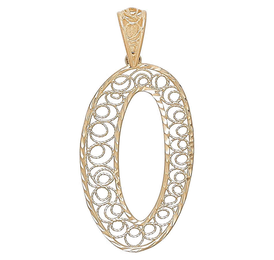 Image 476819_O.jpg, Product 476-819 / Price $129.33, Stefano Oro 14K Yellow Gold Filigree Initials Pendant from Stefano Oro on TSC.ca's Jewellery department