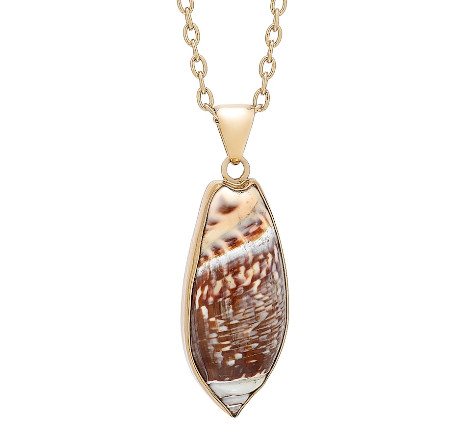 Image 476977.jpg, Product 476-977 / Price $33.33, Alchemía by Charles Albert Olive Shell Pendant with Chain from Alchemia by Charles Albert on TSC.ca's Jewellery department