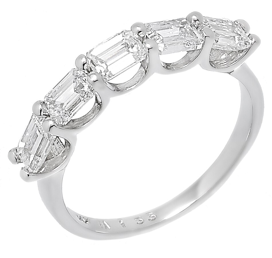 Image 477072.jpg, Product 477-072 / Price $2,499.33, Inspire Diamonds 14K White Gold 1.50ctw 5 Stone Emerald Cut Sideway Baguette Ring from Inspire Diamonds on TSC.ca's Jewellery department