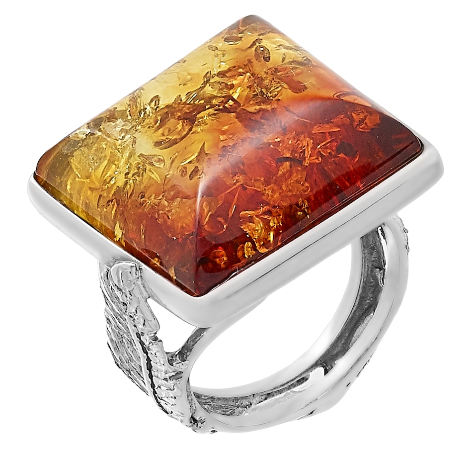 tsc.ca - Amber Extraordinaire Artisan Collection Sterling Silver Square ...