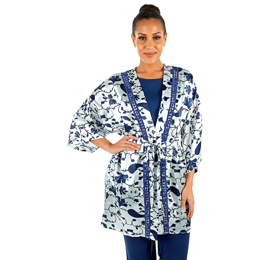 Image 477495.jpg , Product 477-495 / Price $62.88 , Guillaume Home Printed Sateen Robe with Embroidery from Guillaume Home on TSC.ca's Fashion department