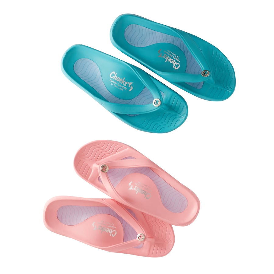 Image 477692_TLPCH.jpg, Product 477-692 / Price $19.33, Tony Little Cheeks 2-Pack Health Sandals with Gel Footbeds from Tony Little on TSC.ca's Shoes department