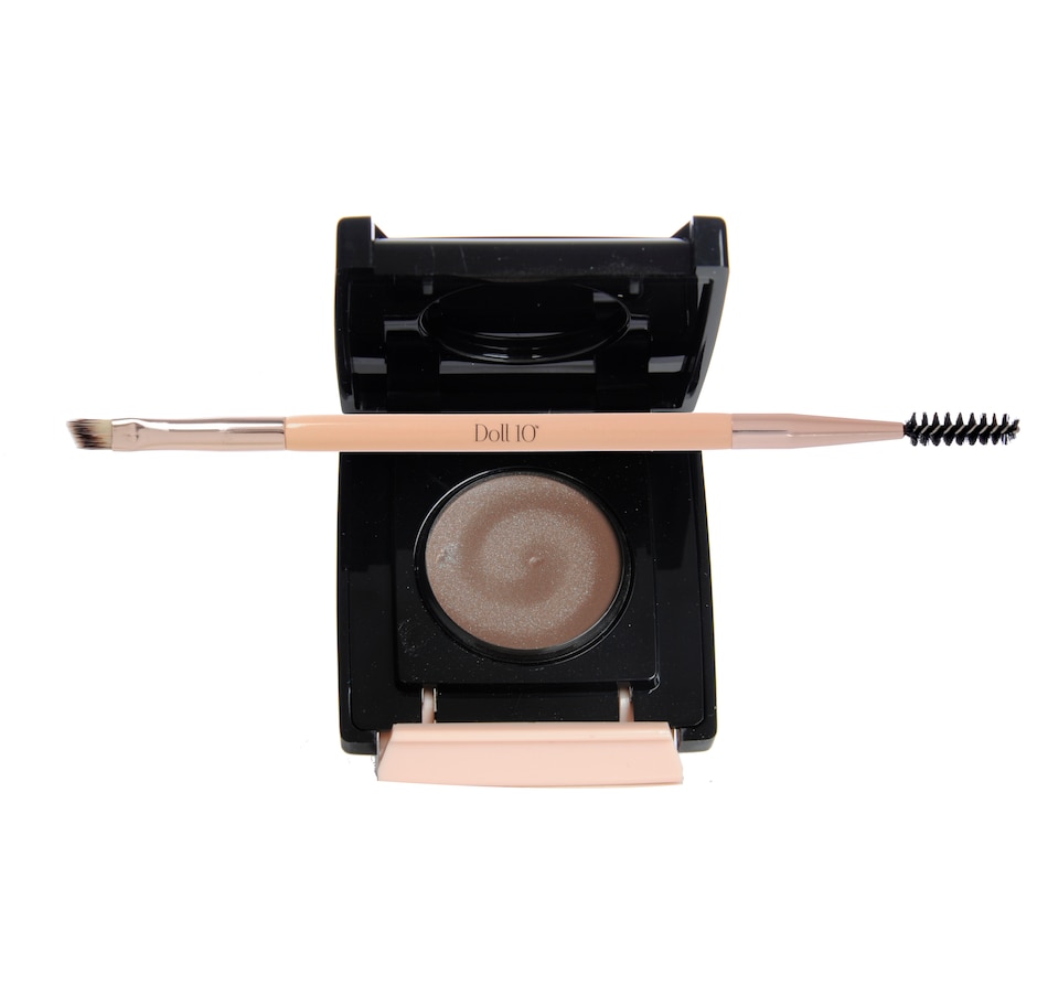 Image 478429_BLK.jpg, Product 478-429 / Price $27.88, Doll 10 Brow Lights Pomade with Double Ended Brow Brush from Doll 10 on TSC.ca's Makeup Brushes & Applicators department