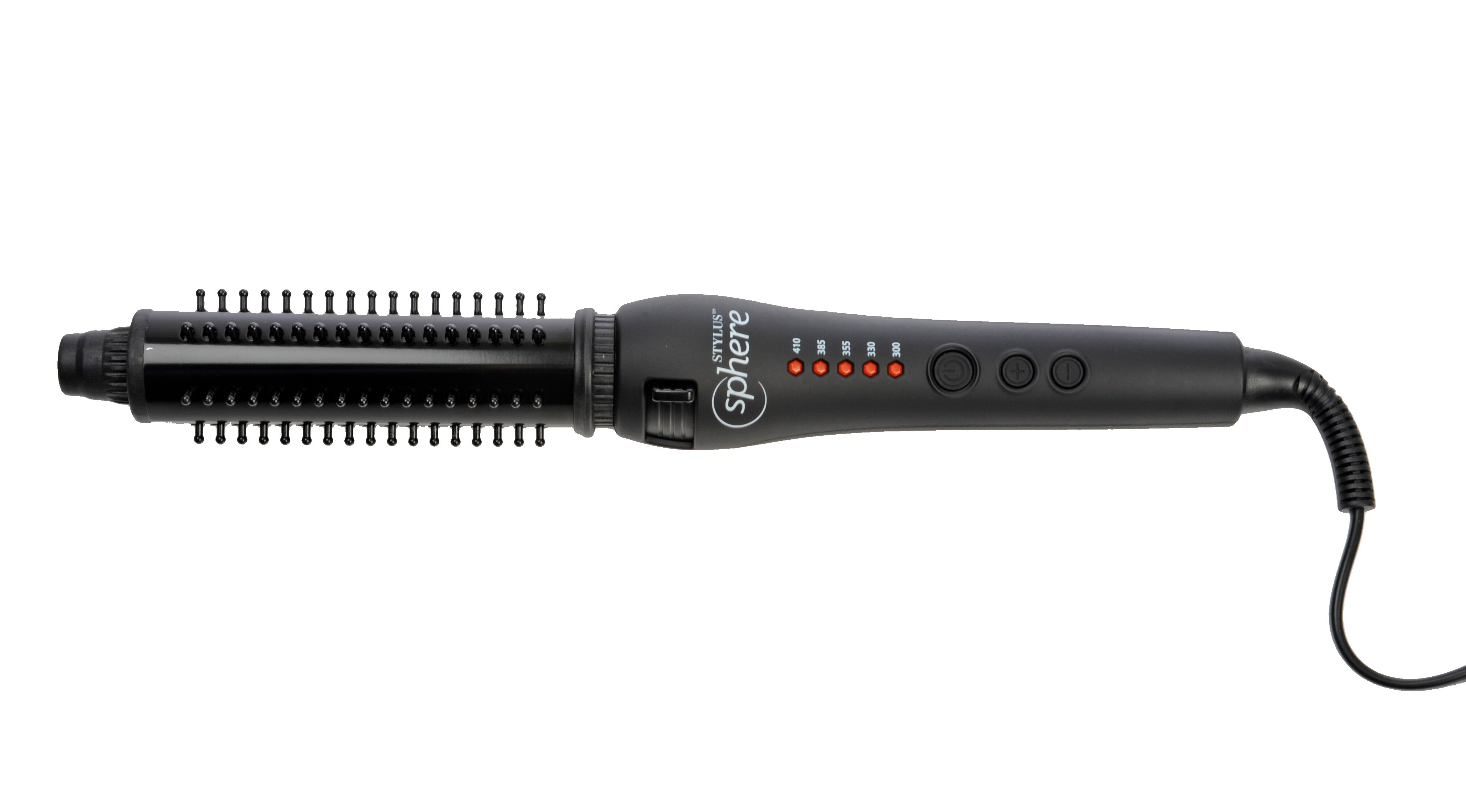 tangle free curling iron with retractable bristles
